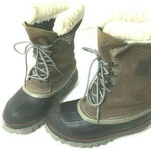 Iceman Mens 8 Brown Leather Insulated Waterproof